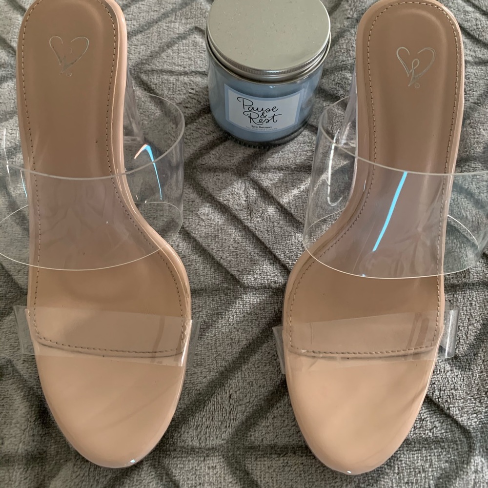 Clear heels